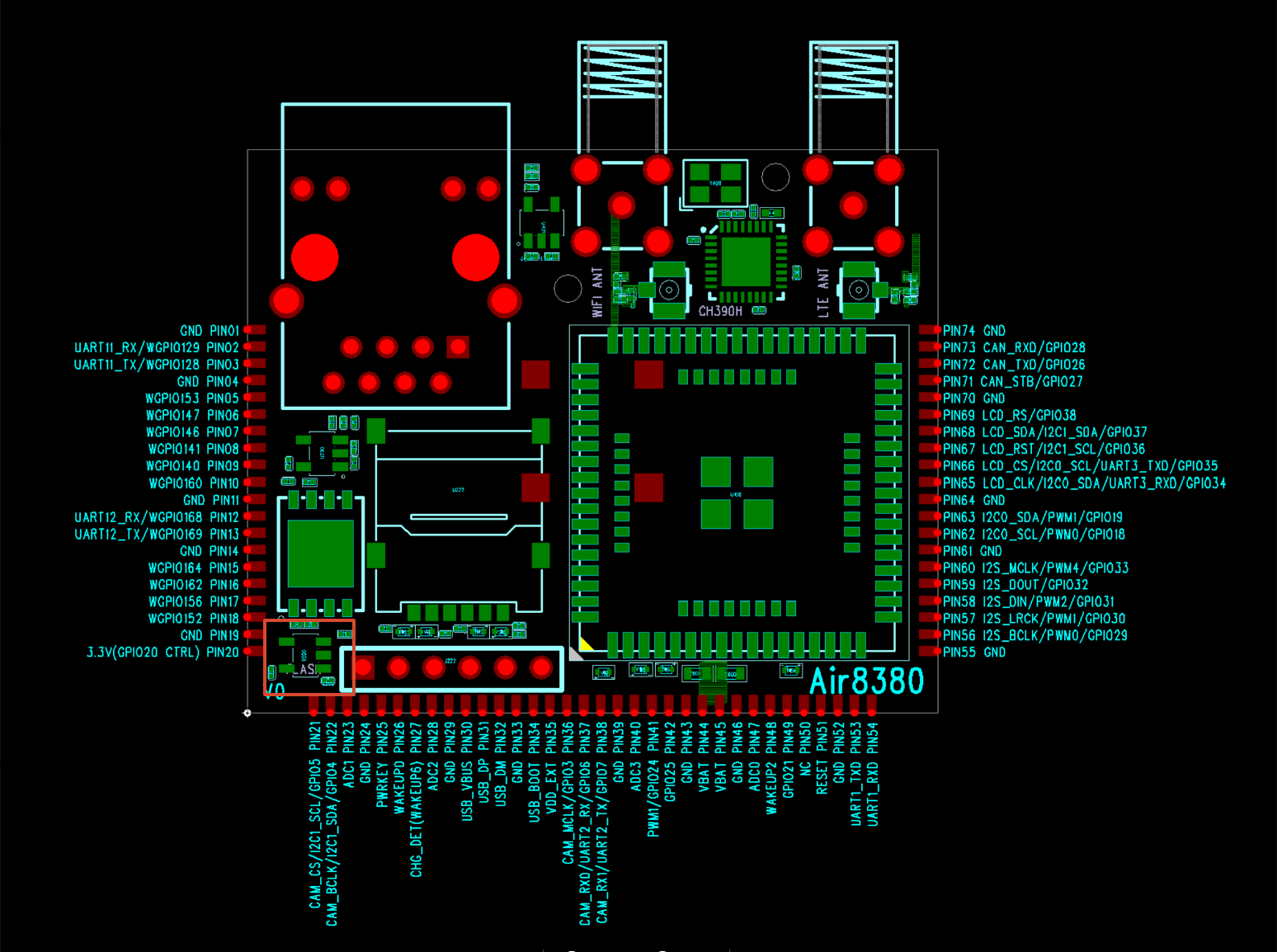 3.3V LDO PCB 位置